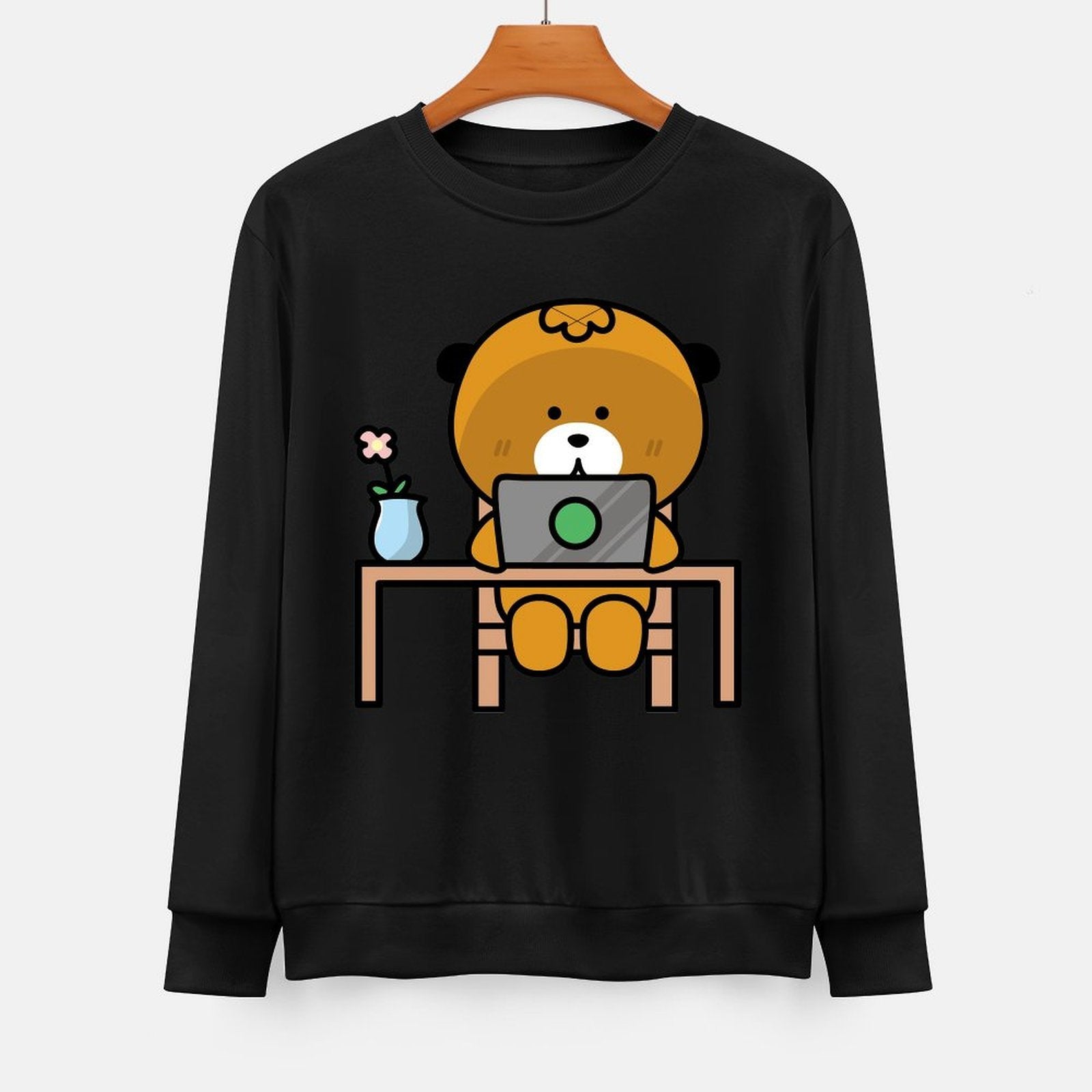 Front Patterned Long Sleeve TopRetro ComfortLine